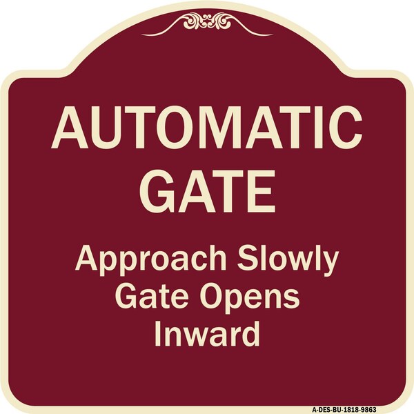 Designer Series-Automatic Gate Approach Slowly Gate Opens Inward, 18" x 18", BU-1818-9863
